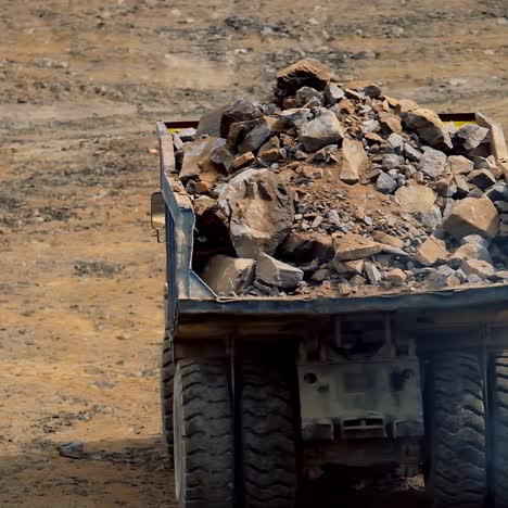 loaded heavy mining truck