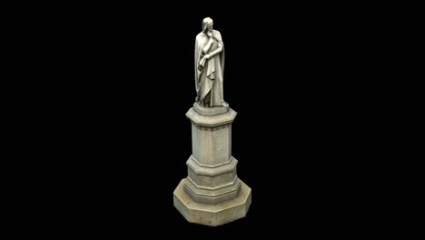 dante statue in verona - rotation loop
