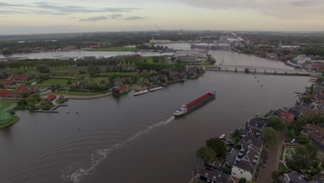 Aerial-flight-above-the-Koog-Zaandijk-Netherlands