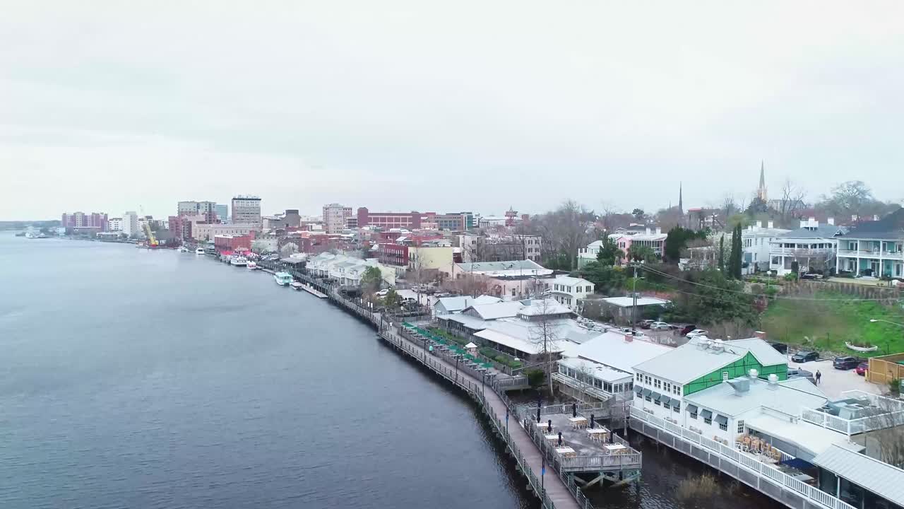 Wilmington Harbor from above view