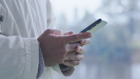 Hands,-phone-and-communication-with-a-person