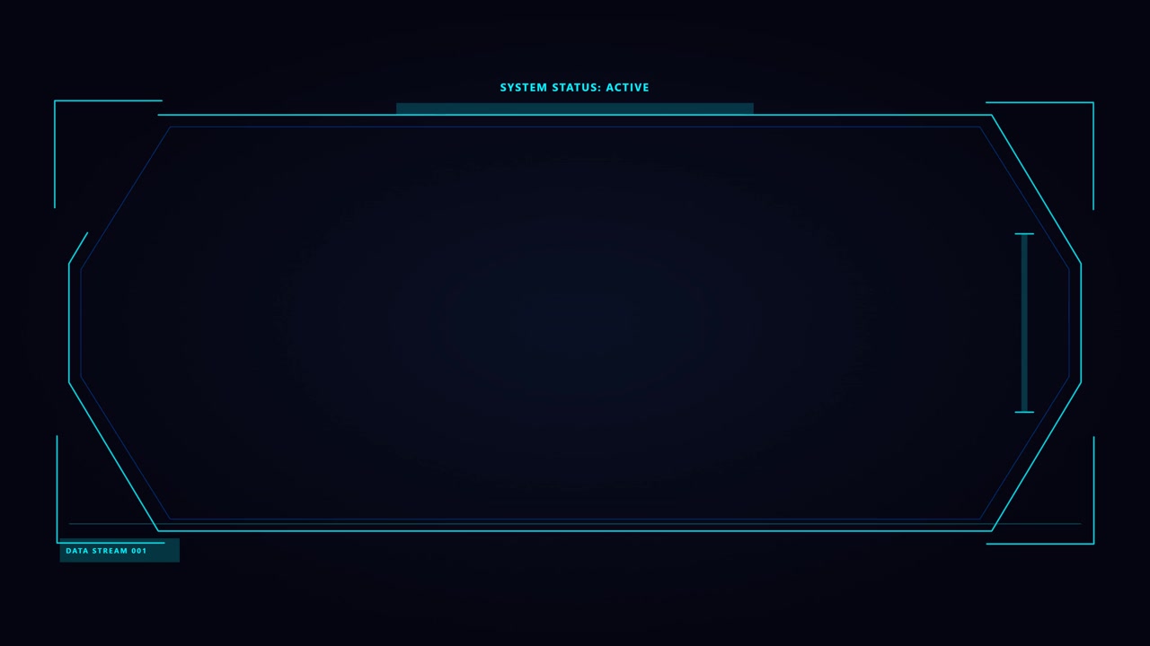 Futuristic Digital HUD Interface with Scanning Data Lines