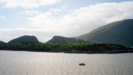 a cruise from the city of bergen to the open sea on a tourist ship