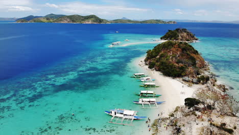 Aerial-view-of-tropical-beach-on-the-Bulog-Dos-Island,-Philippines-5