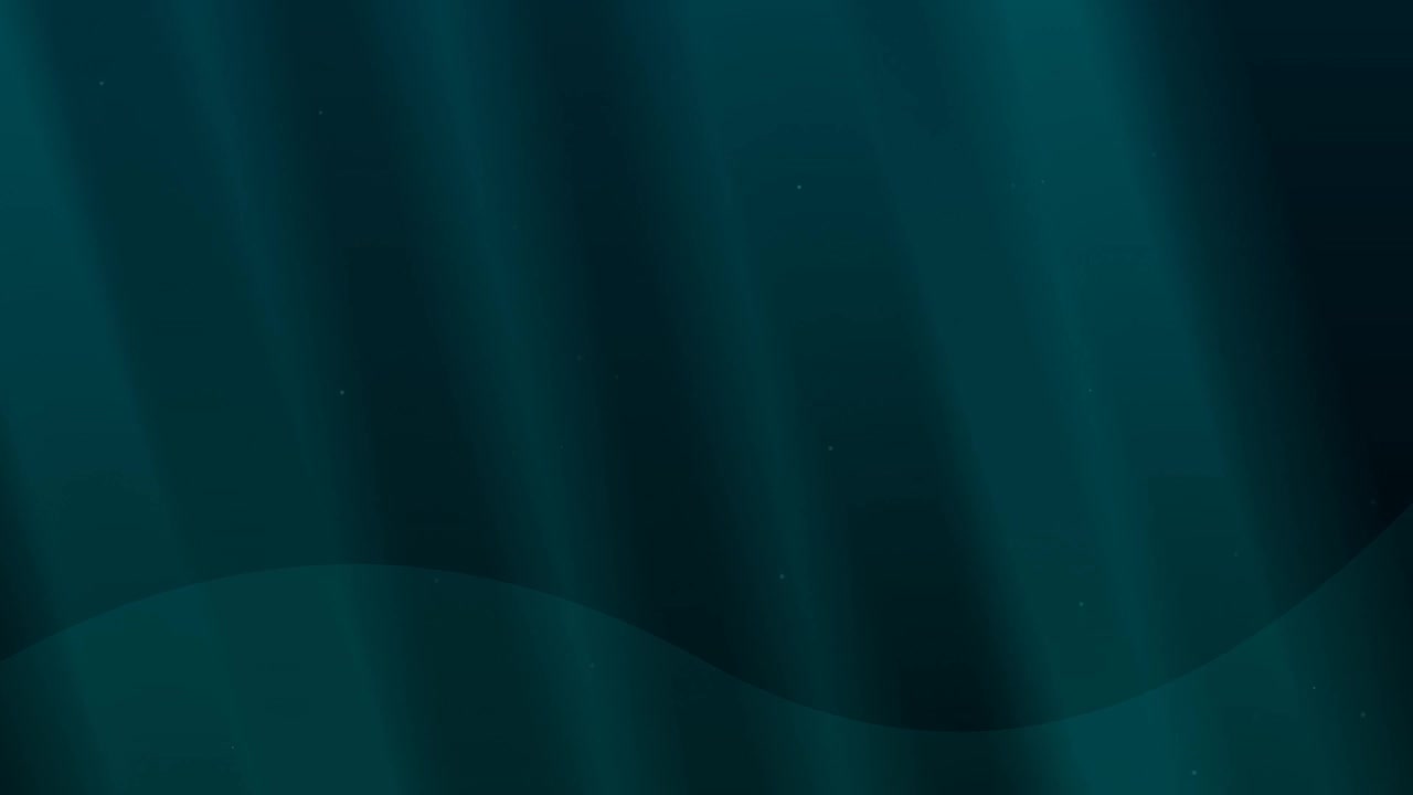 Sfondo astratto verde acqua scuro con sottili raggi di luce e particelle
