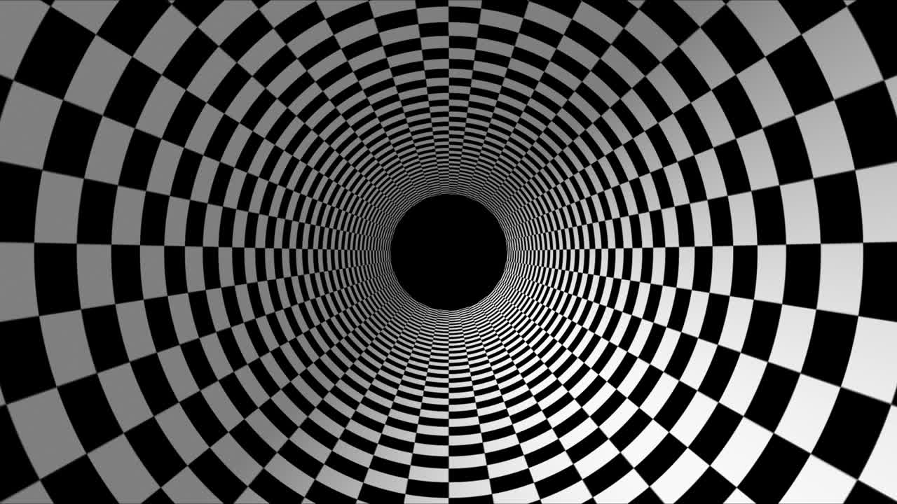 Time Warp Tunnel ,Time Vortex   black and white video