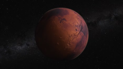 el planeta marte en el espacio