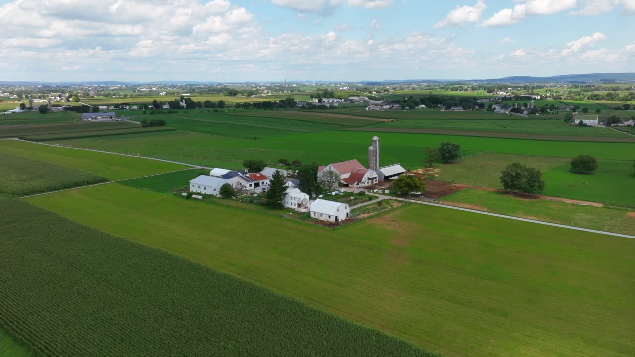 Aerial Views of Farms and Agricultural Landscapes