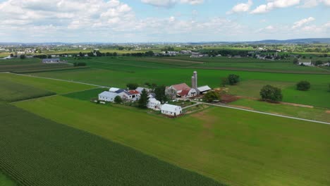 aerial views of farms and agricultural landscapes