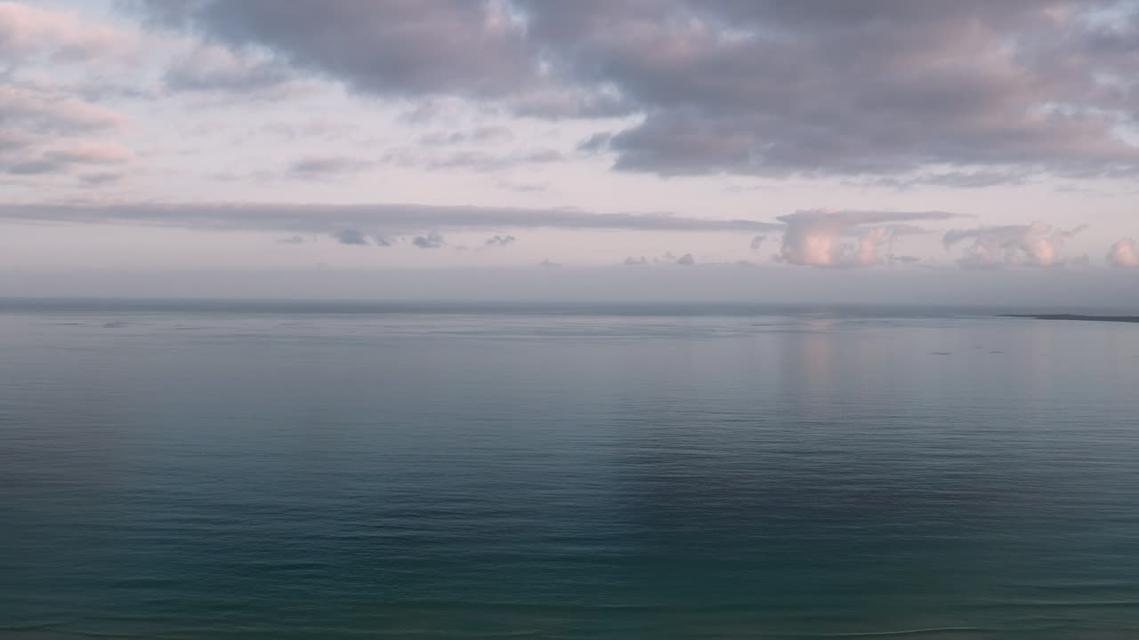 Praia de Chaves ( Chaves beach) popular tourist destination.Ocean and beach aerial shot at sunrise.Boa Vista island situated in the Atlantic Ocean. Republic of Cape Verde, Africa