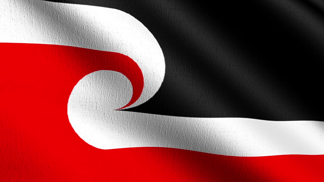 와이탄기 날, 뉴질랜드 국경일, 마오리 3d 렌더링, 흔들리는 표지 기호의 일러스트레이션