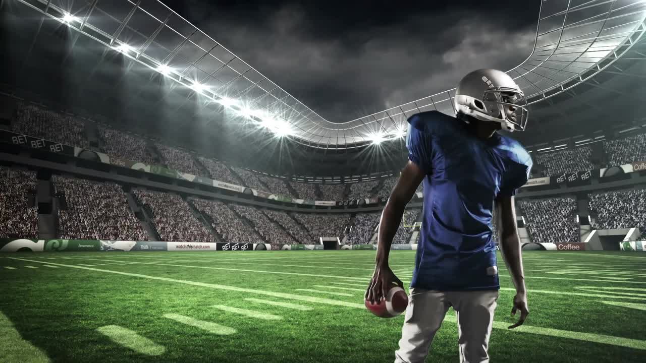 jugador de fútbol americano señalando con el dedo