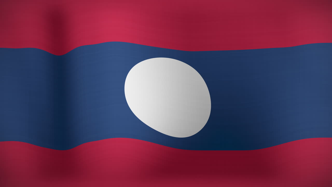 animación de ondear la bandera de laos