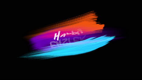 colorful easter brush stroke on black background