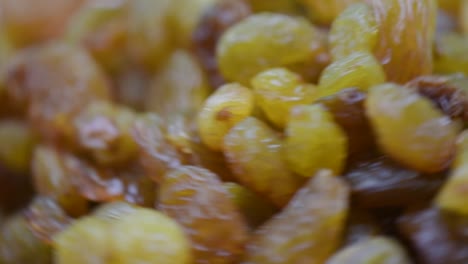 raisins, macro shot, raisins on table spinning to right