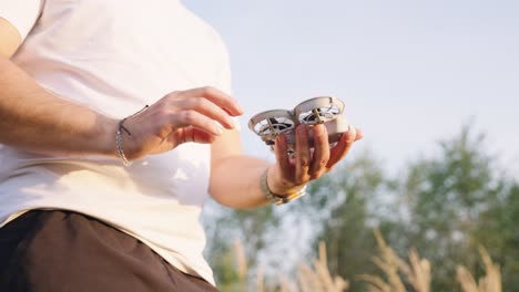 man walking outdoors in summer