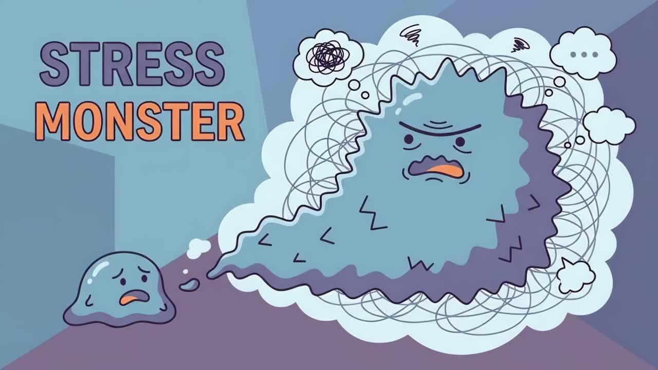 Ilustrasi Monster Stres