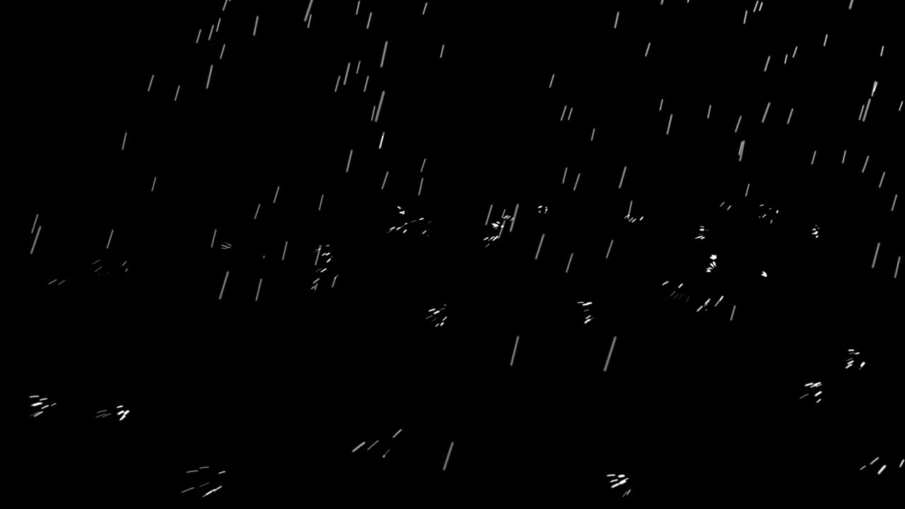 slow motion of heavy rain water drops or fountain on black background, animation, seamless loop