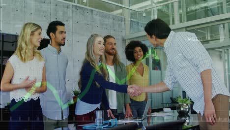 The-executives-are-greeting-their-colleagues-in-the-office