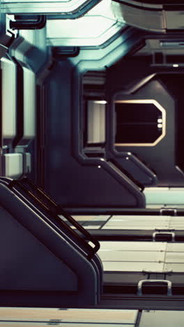 futuristic spaceship corridor