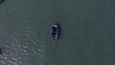 drone aerial shot of boats floating in the sea during the day