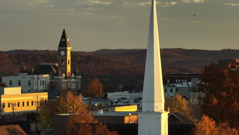 steeple of central united methodist church in fayetteville, arkansas