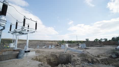 construction of a transformer substation