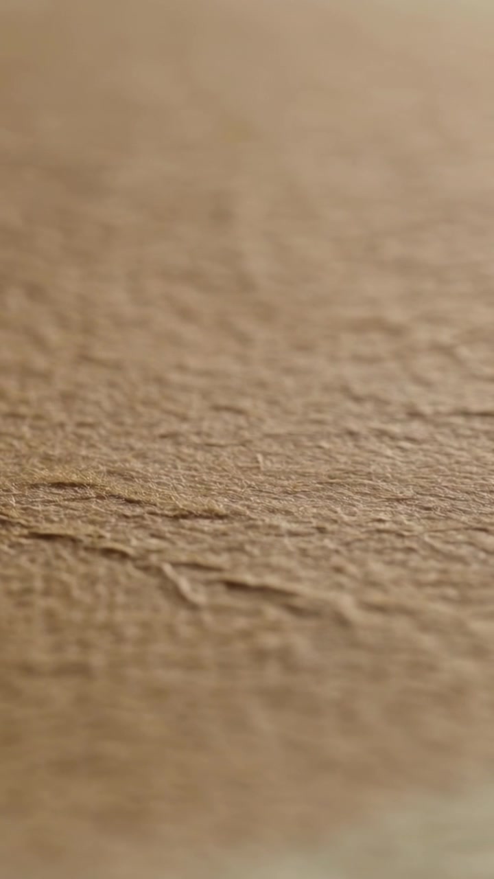 Vertical video: Moving camera adjusting while brown textured sheet showing texture in studio light