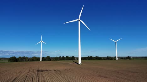 wind turbines in northeast wisconsin turn in the wind producing electricity