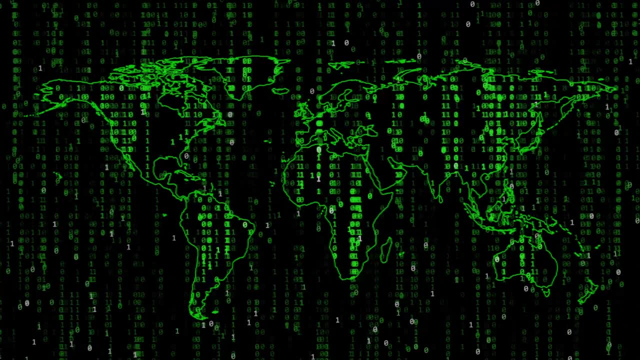 Loop of matrix style code background