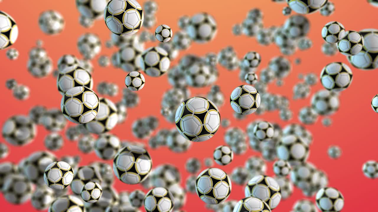 스포츠 배경 다중 축구 공