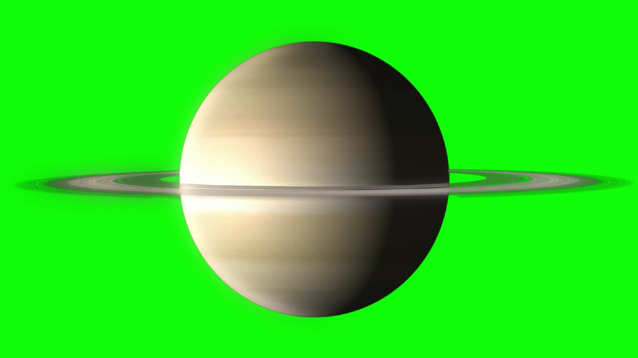 green screen , planet , saturn
