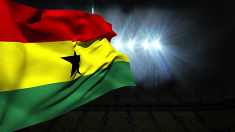 Large-ghana-national-flag-waving-