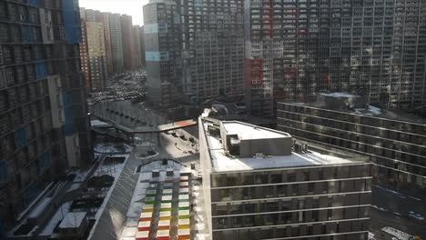 beijingxiangsu beijing steam coming from the top of building in winter