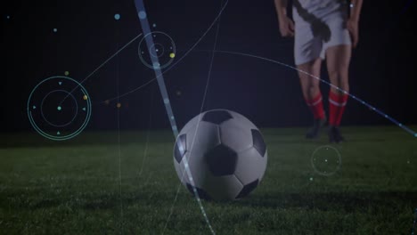 Animation-Von-Verbindungsnetzwerken-über-Fußballspieler