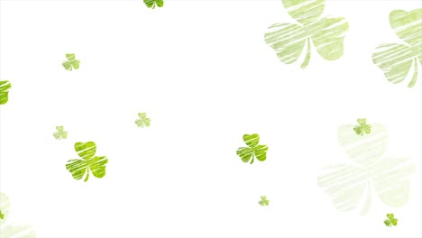 st patrick day abstract motion background with grunge shamrock leaf