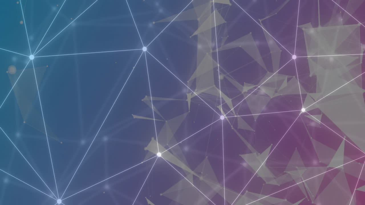 animación de la red de conexiones sobre fondo azul