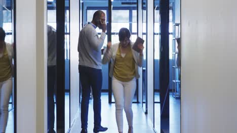 Businesswoman-celebrating-in-modern-office