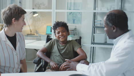 medical consultation with a doctor and a child