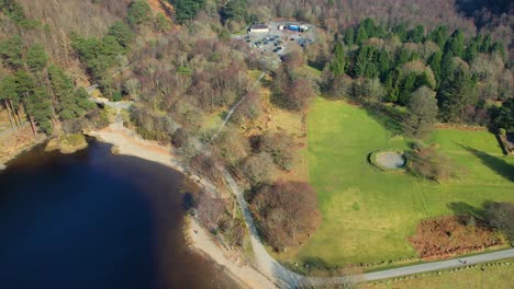 a circular lookk by deone down glendalough valley towards the village and monastic settlement