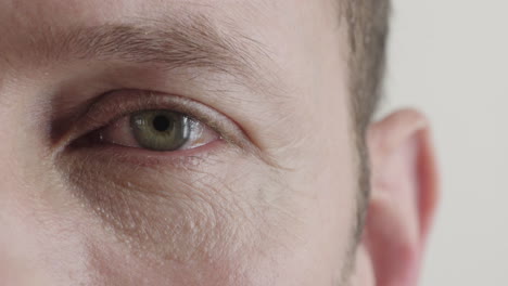 close-up-male-green-eye-opening-looking-at-camera-showing-iris-detail