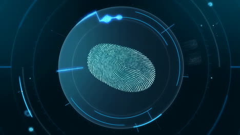 digital fingerprint scan for biometric security and identification