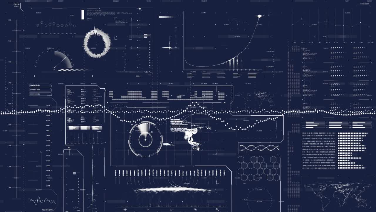 Animation of statistics and data processing