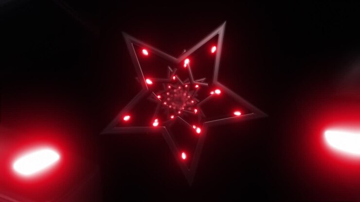 Abstract Glowing Star Tunnel