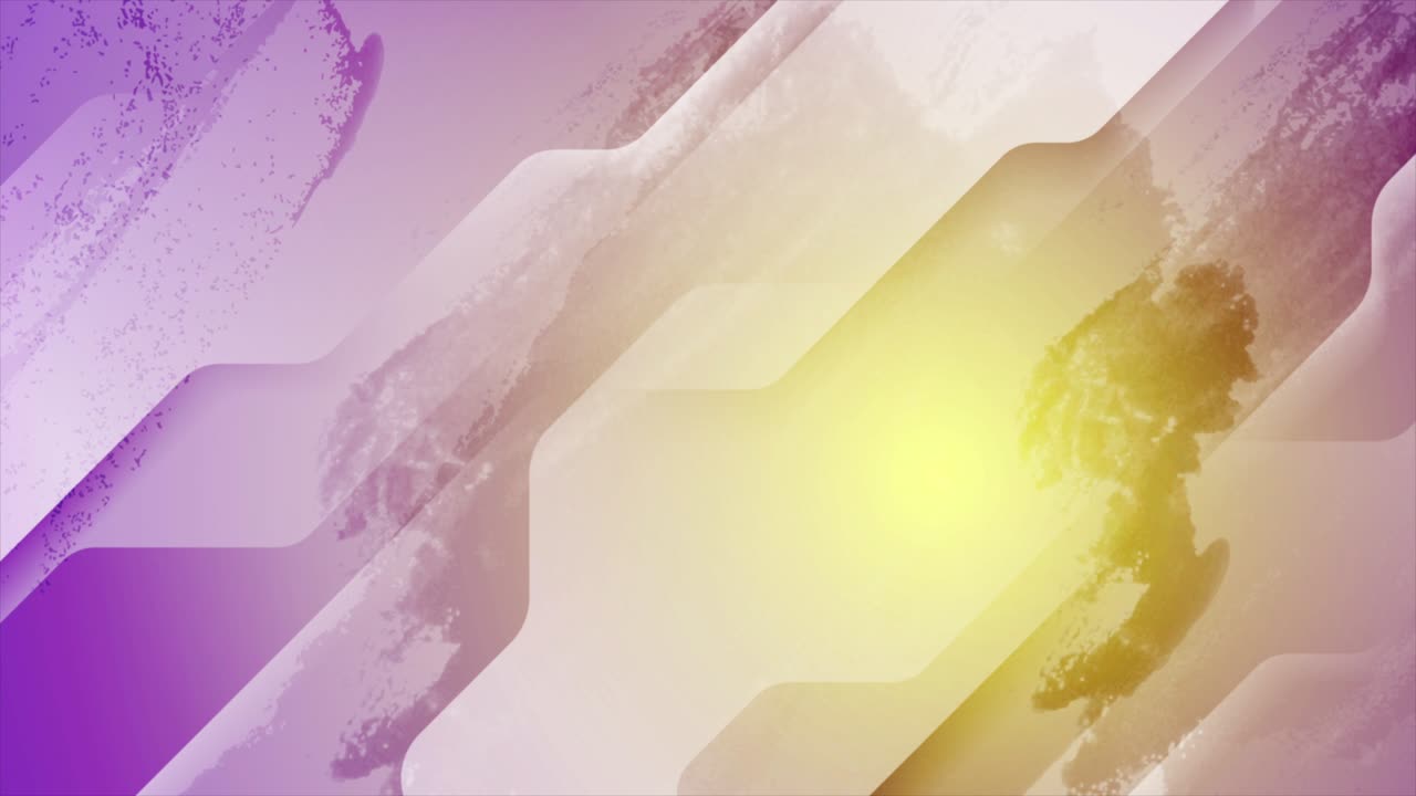fondo de movimiento de grunge abstracto de tecnología geométrica púrpura amarillo