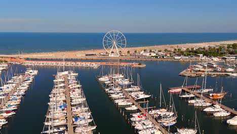 soaring over rimini, the drone footage highlights the stunning sunsets casting warm hues over the tranquil sea, making it a perfect destination for relaxation and adventure.