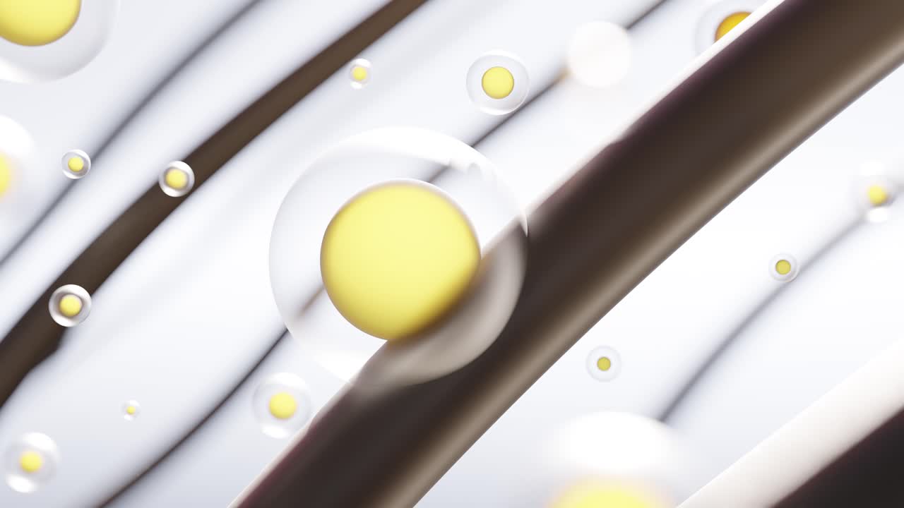 Hair treatment and Hair care Concept Background, Damage hair Repair. 3d animation