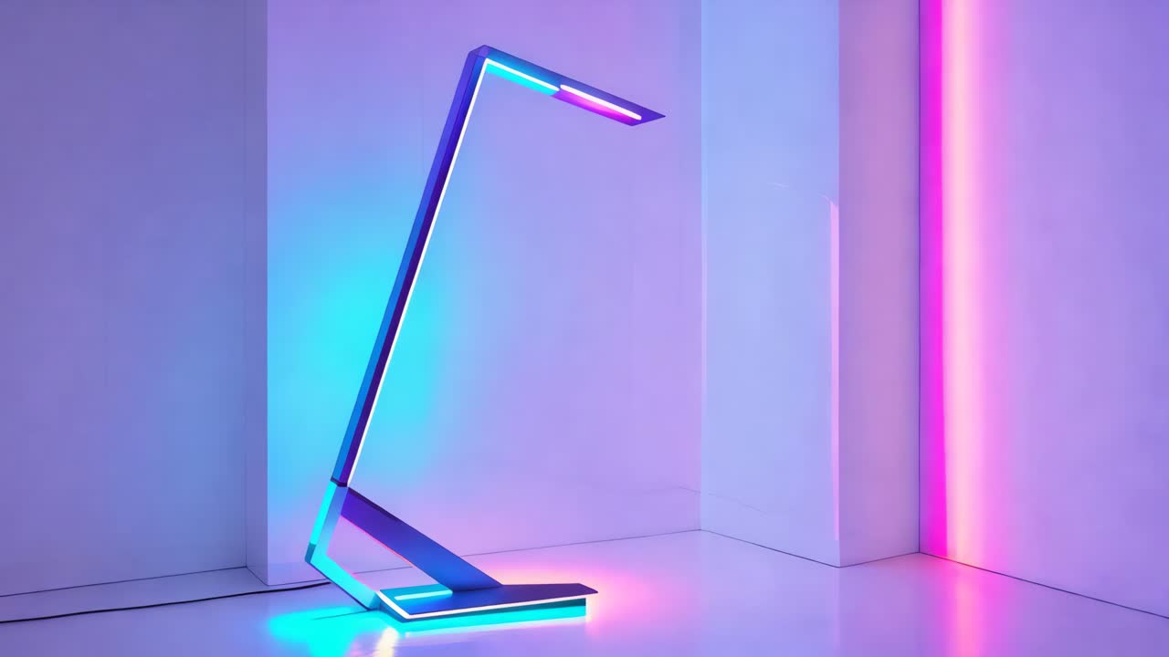 lámpara de suelo led de colores moderna