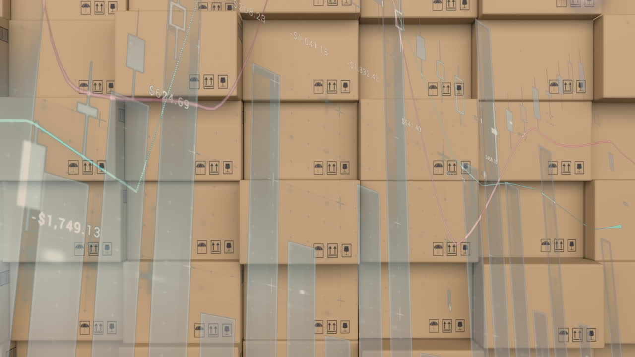 창고에서 배달 상자 스택에 대한 통계 데이터 처리