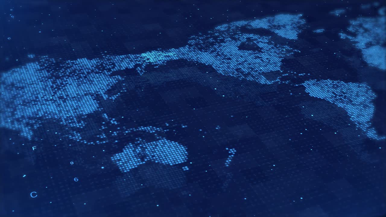 Broadcast World News loop Background World Map Connecting.